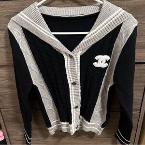 Two tone soft cardigan